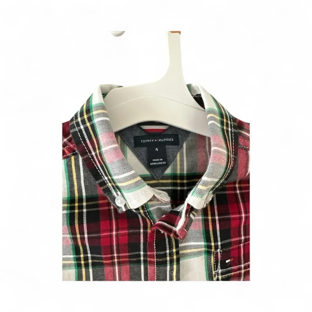 Tommy Hilfiger Kids Plaid Shirt - Red, Green, White